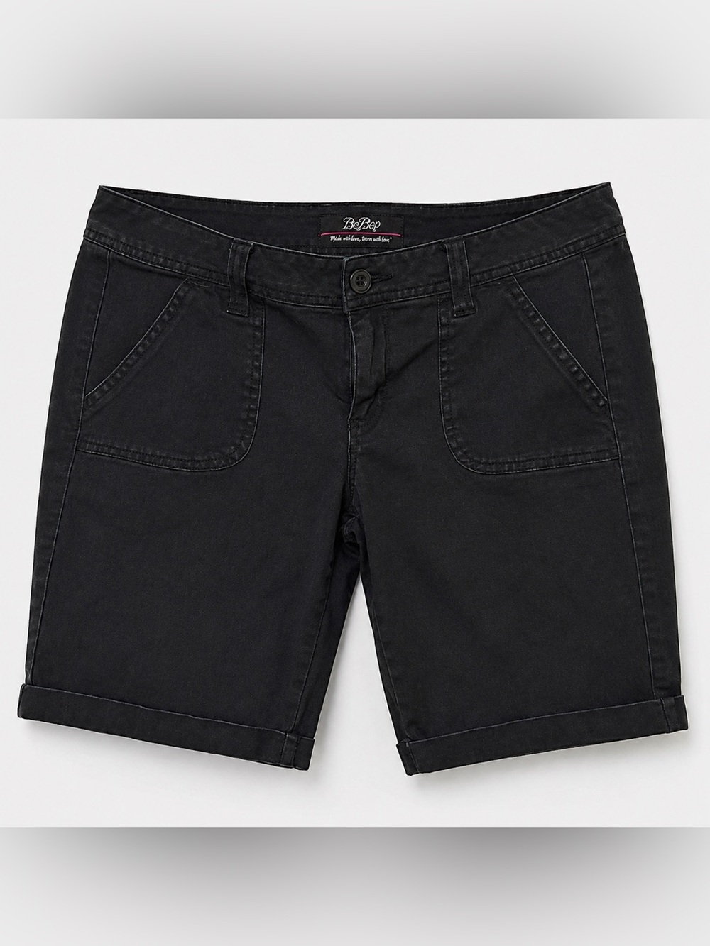 BeBop Black Stretch Bermuda Shorts Size 7